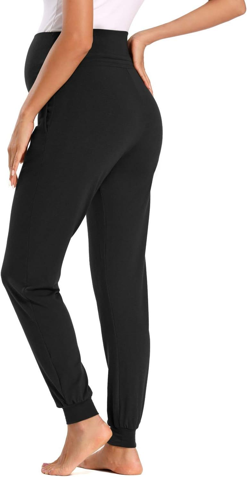 Glampunch Women'S Maternity Pants Stretchy Comfy Lounge Pants Casual Loose Pregnancy Joggers with Pockets image number 3