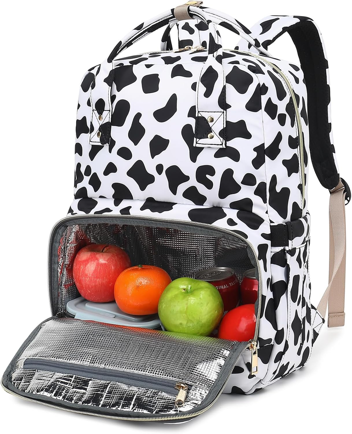 Lunch Backpack for Girls Women, Insulated Cooler 15.6 Inch Laptop Backpacks, Teacher Nurse Work Backpack Waterproof College School Bookbag