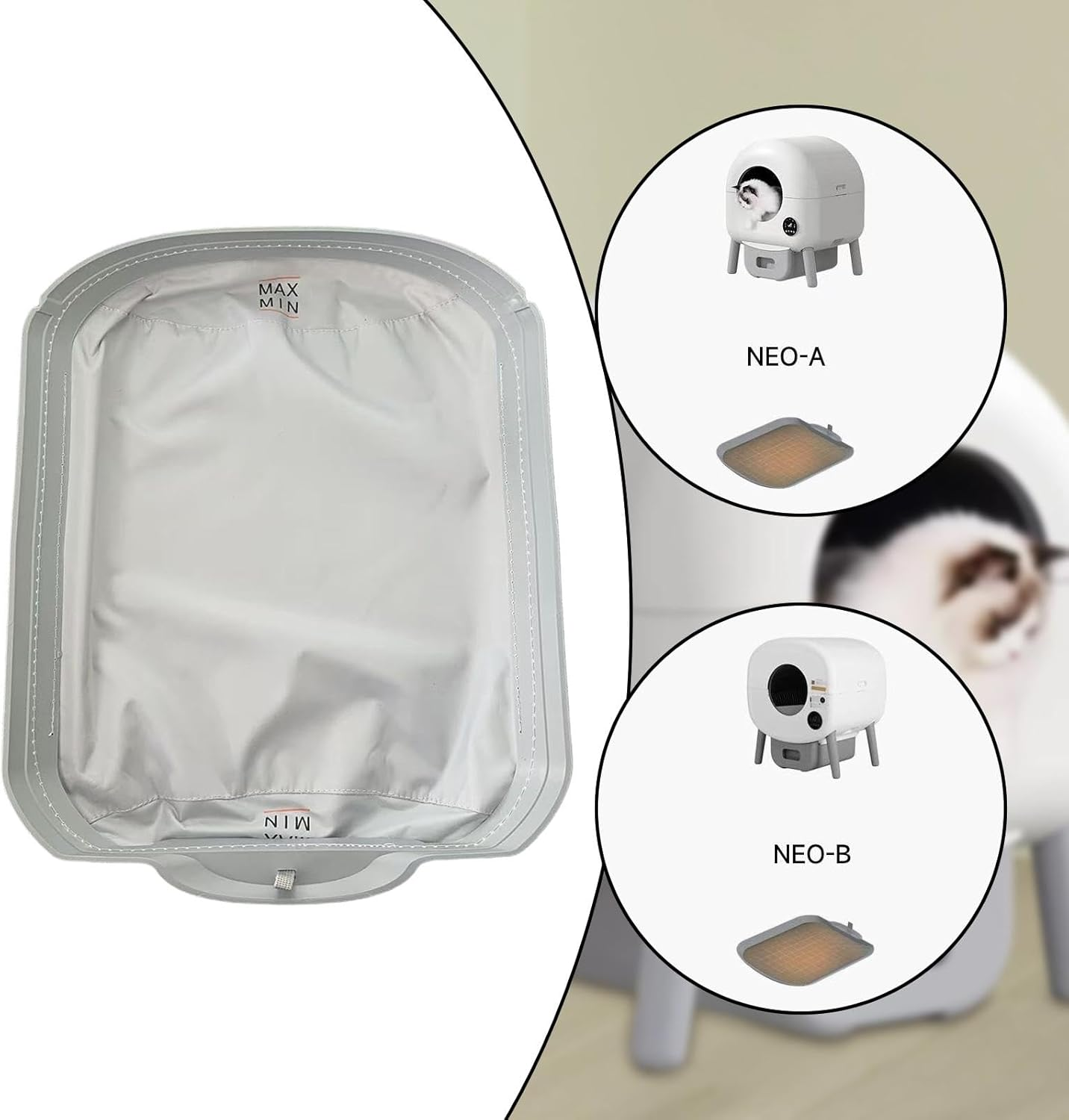 Automatic Cat Litter Box Liner Tray Cat Litter Accessory Easy to Clean Scratch Resistant Lightweight Removable Liner Soft Mat image number 6