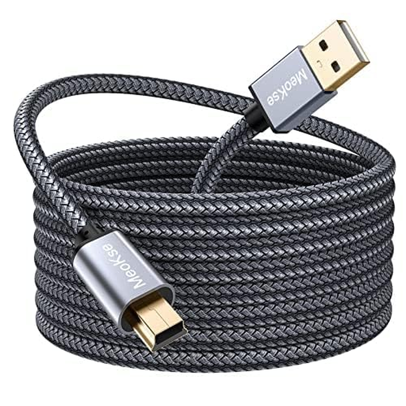 Meokse Mini USB Cable 20FT/6M Portable USB 2.0 Type a to Mini B High Speed Data Charging Cable Compatible with Hero HD, Cell Phones, MP3 Players, Dash Cams, Digital Cameras, Dash Cams