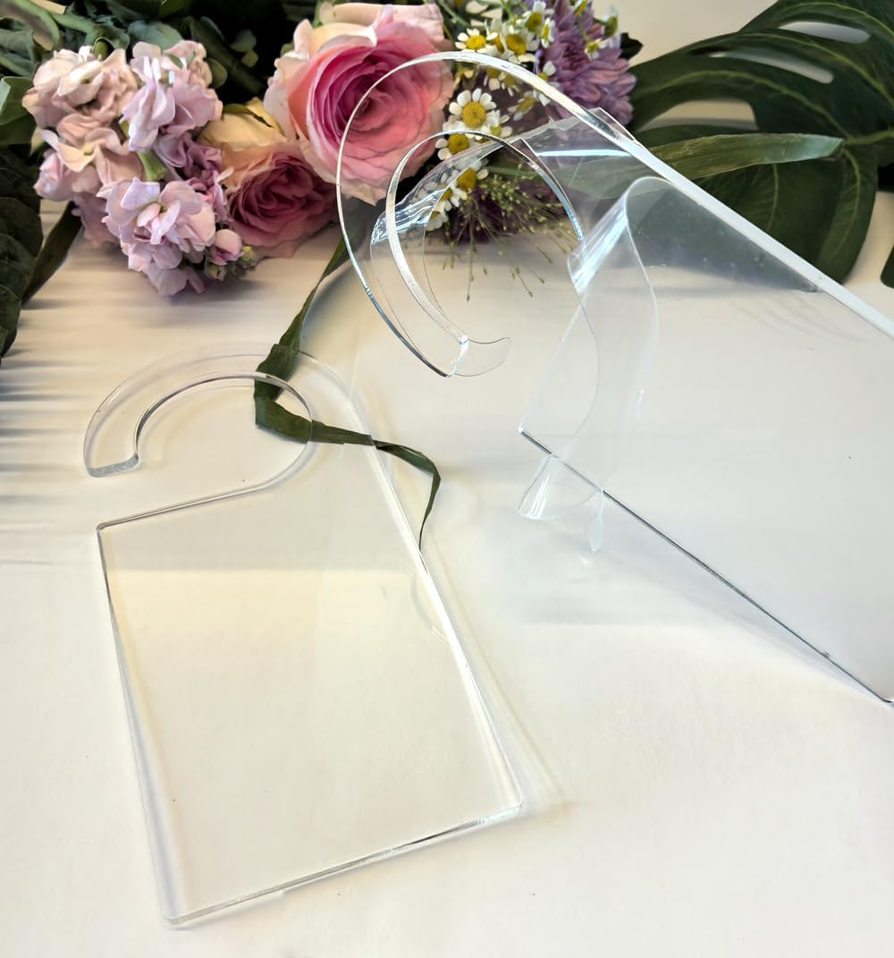 Acrylic Baby Closet Dividers Blanks,Diy Blank Acrylic Door Hangers for Kids & Adults, Premium Clear Closet Dividers (5PCS) image number 4