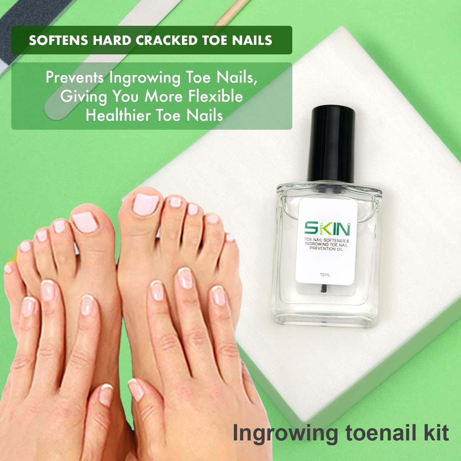 Skinapeel Toe Nail Softener & Ingrowing Toenail Prevention Oil 15Ml - Manicure Nourisher Cuticle Revitalizer Natural Treatment image number 1