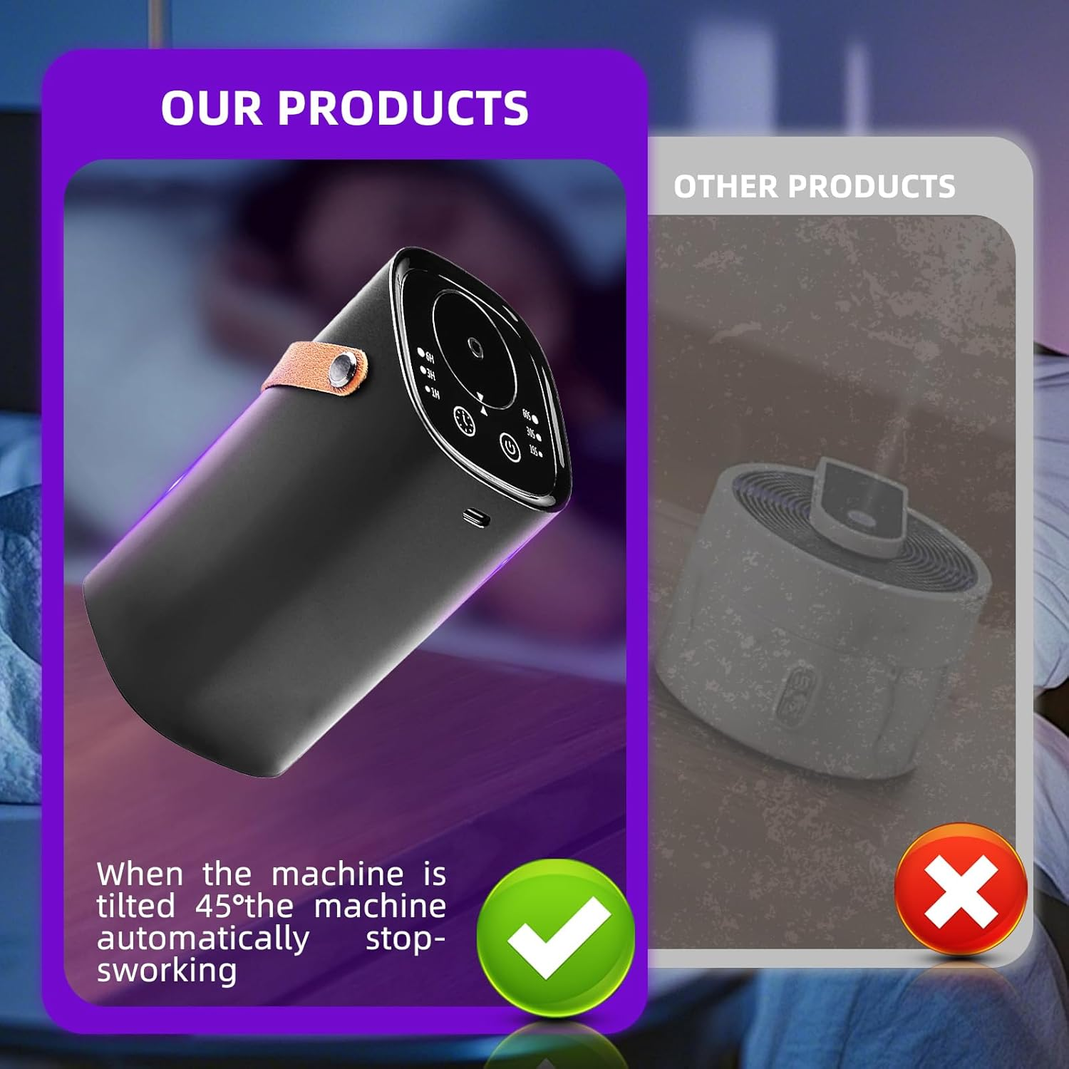 Essential Oil Waterless Diffuser, Car Aroma Diffuser Portable USB Charging Waterless Aromatherapy Diffuser 3 Mist Levels Scent Air Machine for Car Room image number 3