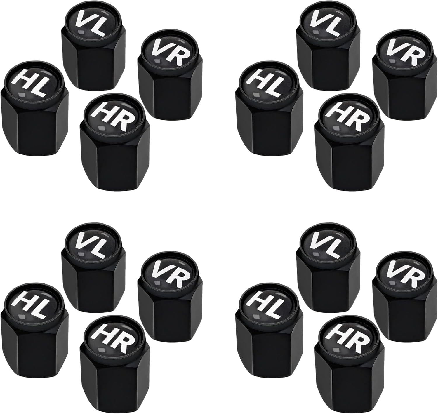 ZLIP&reg; Valve Caps Made of Aluminium, Set of 16 with Seal for Marking Winter Tyres and Summer Tyres for Cars, Suvs, Etc. Valve Cover Set for 4 Tyre Sets, Valve Cover, Wheel Valve Caps, Valve Cap