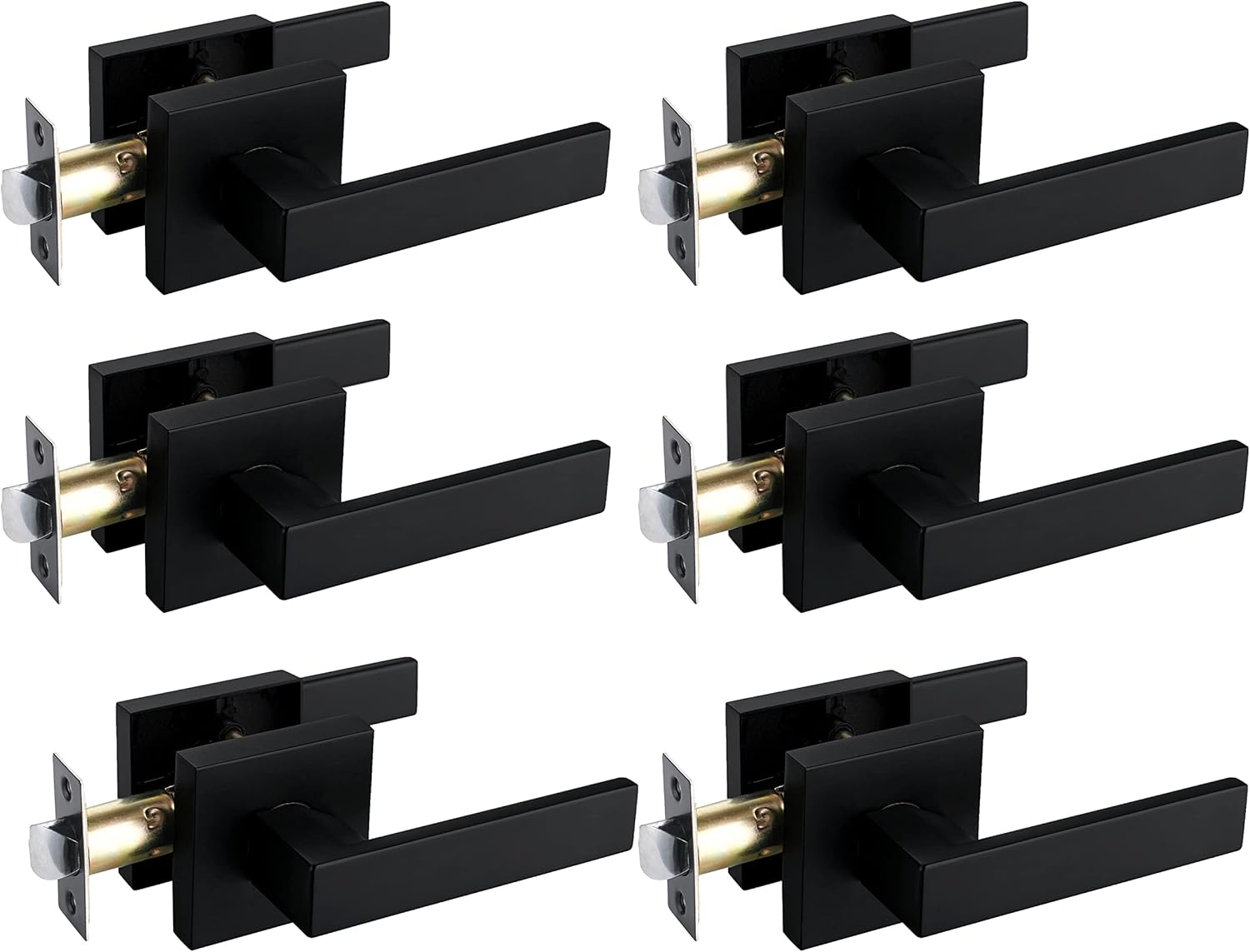 NEWBANG Keyed Entry Lever Lock for Exterior Door and Front Door Heavy Duty Lever Door Lock Handle Satin Nickel Finish image number 4