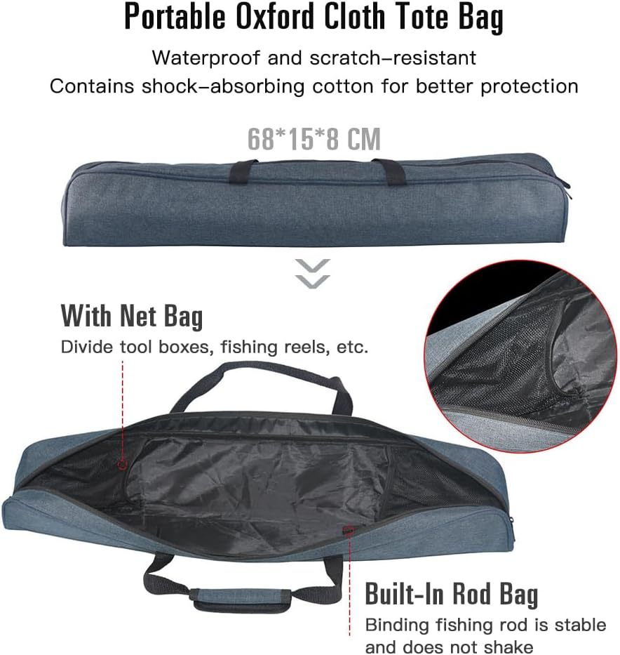 Carbon Fly Fishing Rod and Reel Combo Set 42 Pieces Kit Fly Fishing Gear Set Fly Fishing Rod and Reel Package Fly Fishing Starter Kit image number 5