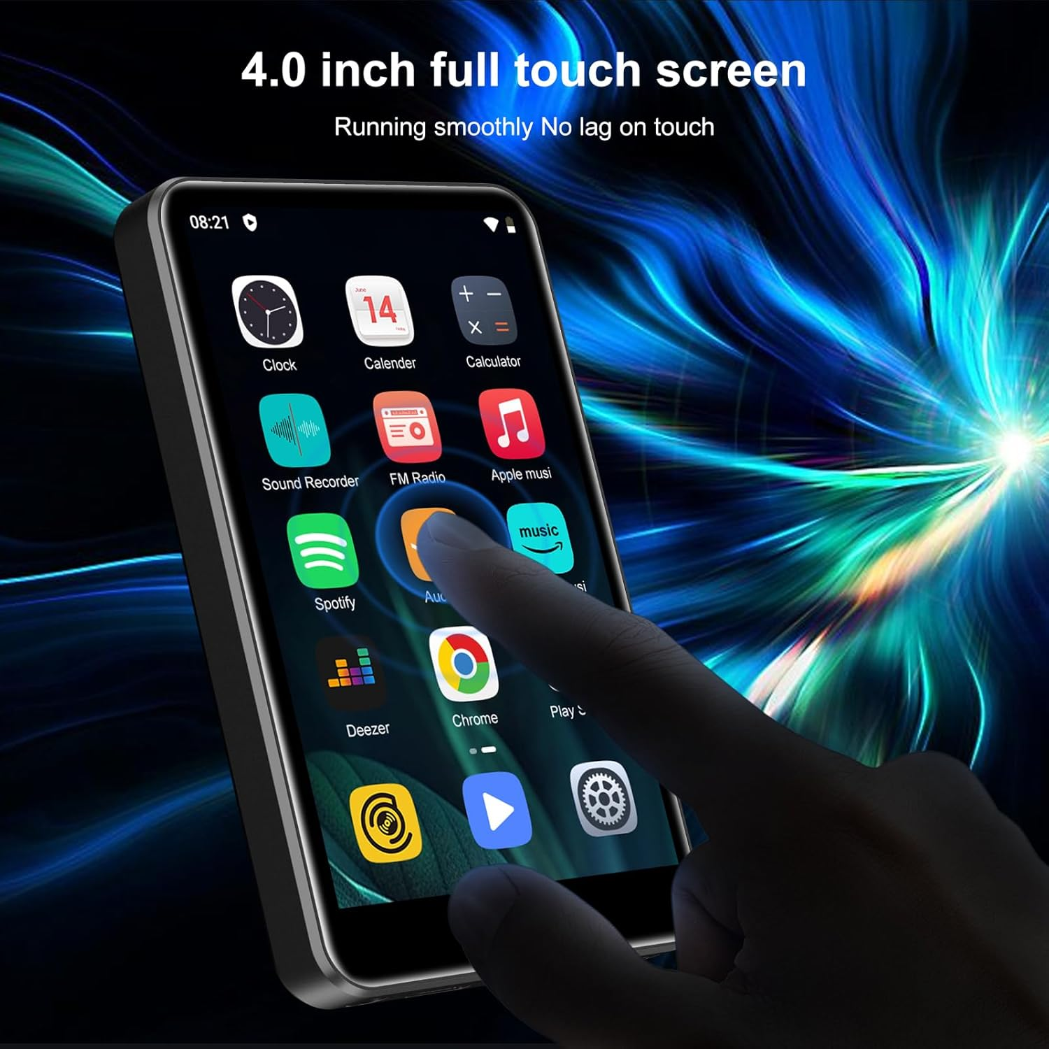 144GB MP3 Player with Bluetooth and Wifi, ZAQE 4" HD Full Touch Screen MP3 Player with Spotify, Amazon Music,Youtube,Pandora,Libby,Android MP4 Music Player for Kids (Black) image number 5