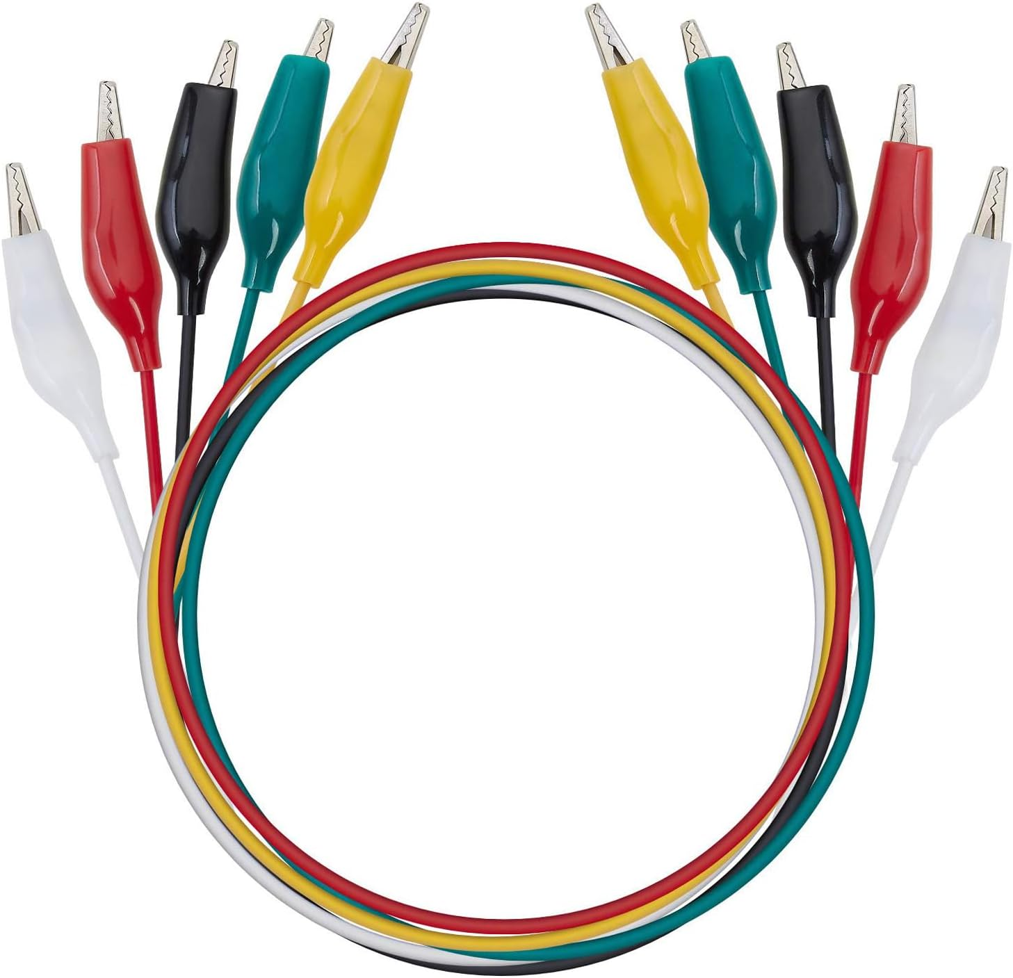 30Pcs Alligator Clips Electrical, 5-Color Test Leads with Alligator Clips Jumper Wires Kit with Testing Probes for Electrical Testing, Circuit Connection image number 3