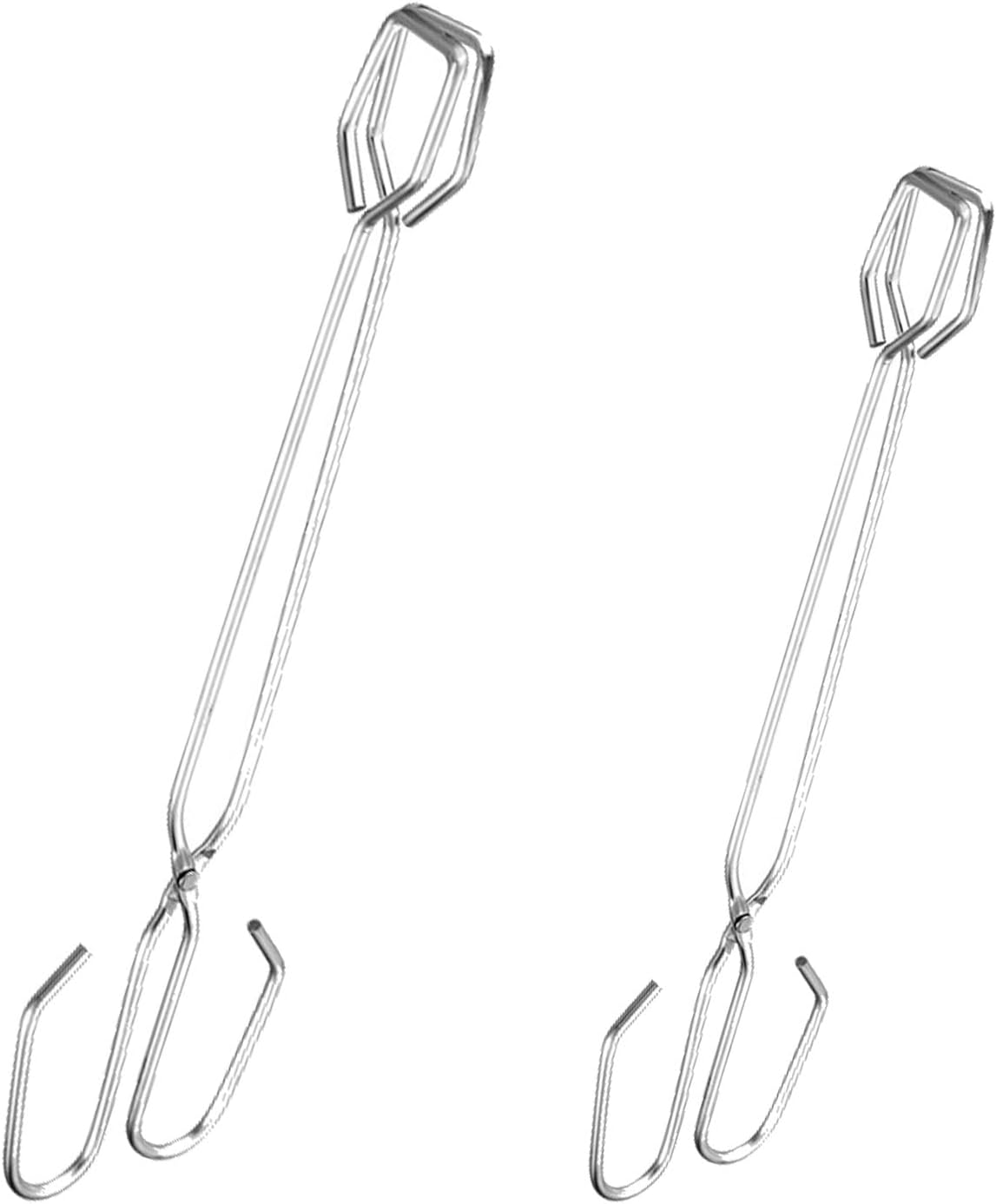 Scissor Cooking Tongs 2 PCS, Stainless Steel Kitchen Food Tongs for Cooking, Metal Barbecue Bread Buffet Pliers, Heat Resistant for BBQ and Cooking image number 6