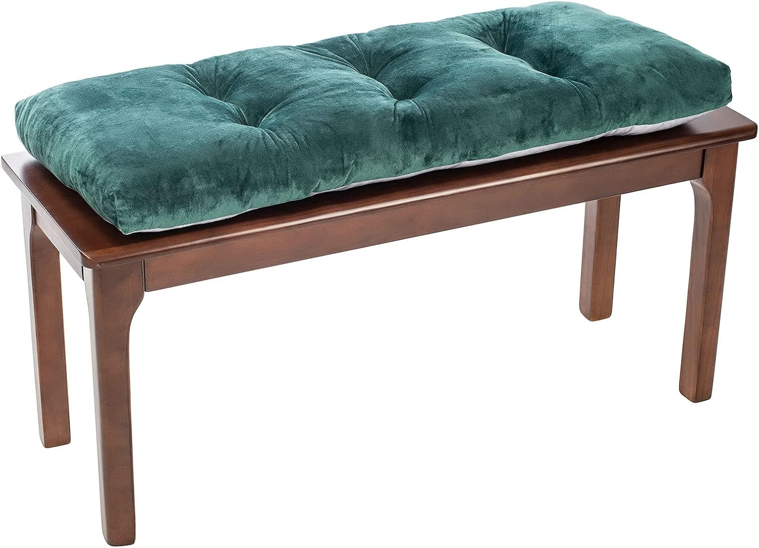 Bench Cushion, Non-Slip Tufted Bench Cushions for Swing, Shoe Storage, Window Seat (36"X14", Dark Green) image number 4