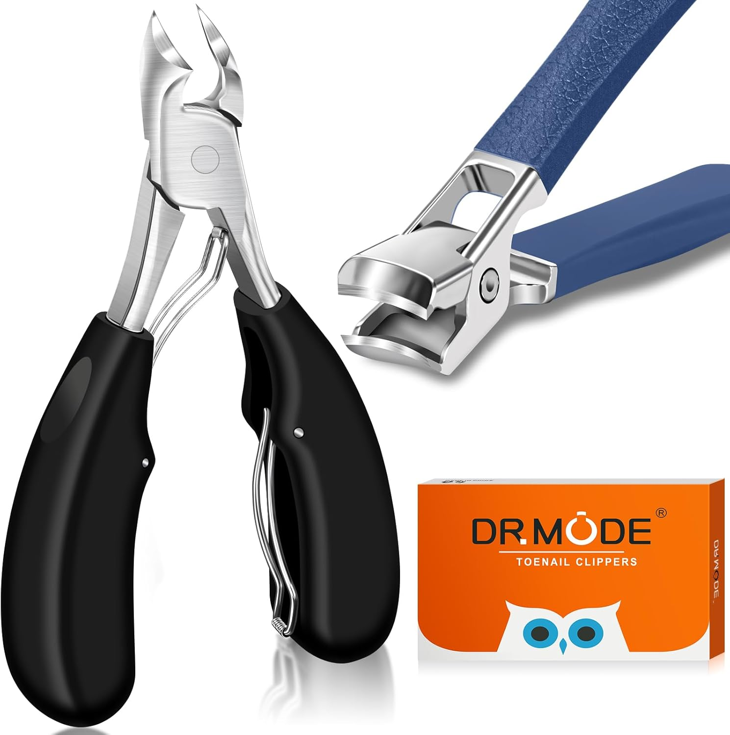 Toenail Clippers for Thick Toenails, DRMODE Heavy Duty Toe Nail Clippers for Thick Ingrown Nails for Seniors with Wide Opening, Professional Fingernail Clipper Nail Cutter Trimmer for Men with Catcher image number 6
