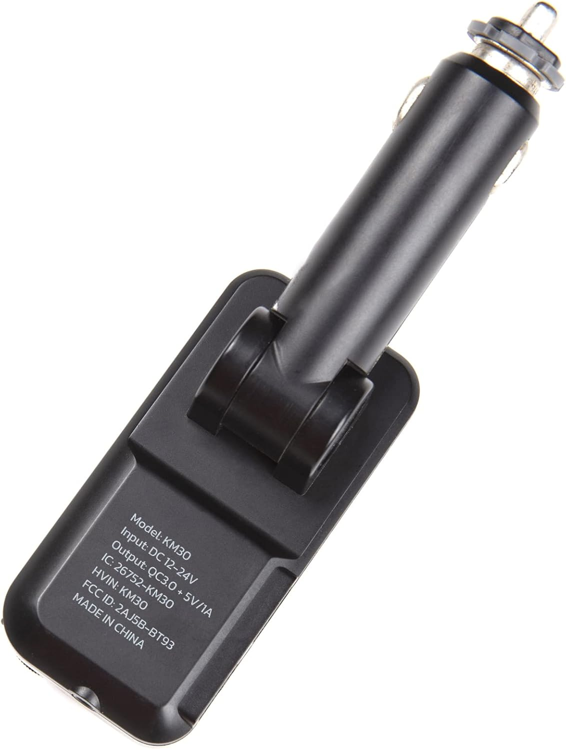 Nulaxy Car Bluetooth Transmitter, Strong Microphone Bluetooth Car Radio Adapter with 1.8" Color Screen for Hands Free Calls, Supports QC3.0 Charging, Treble and Bass Sound Music Player- KM30 image number 4