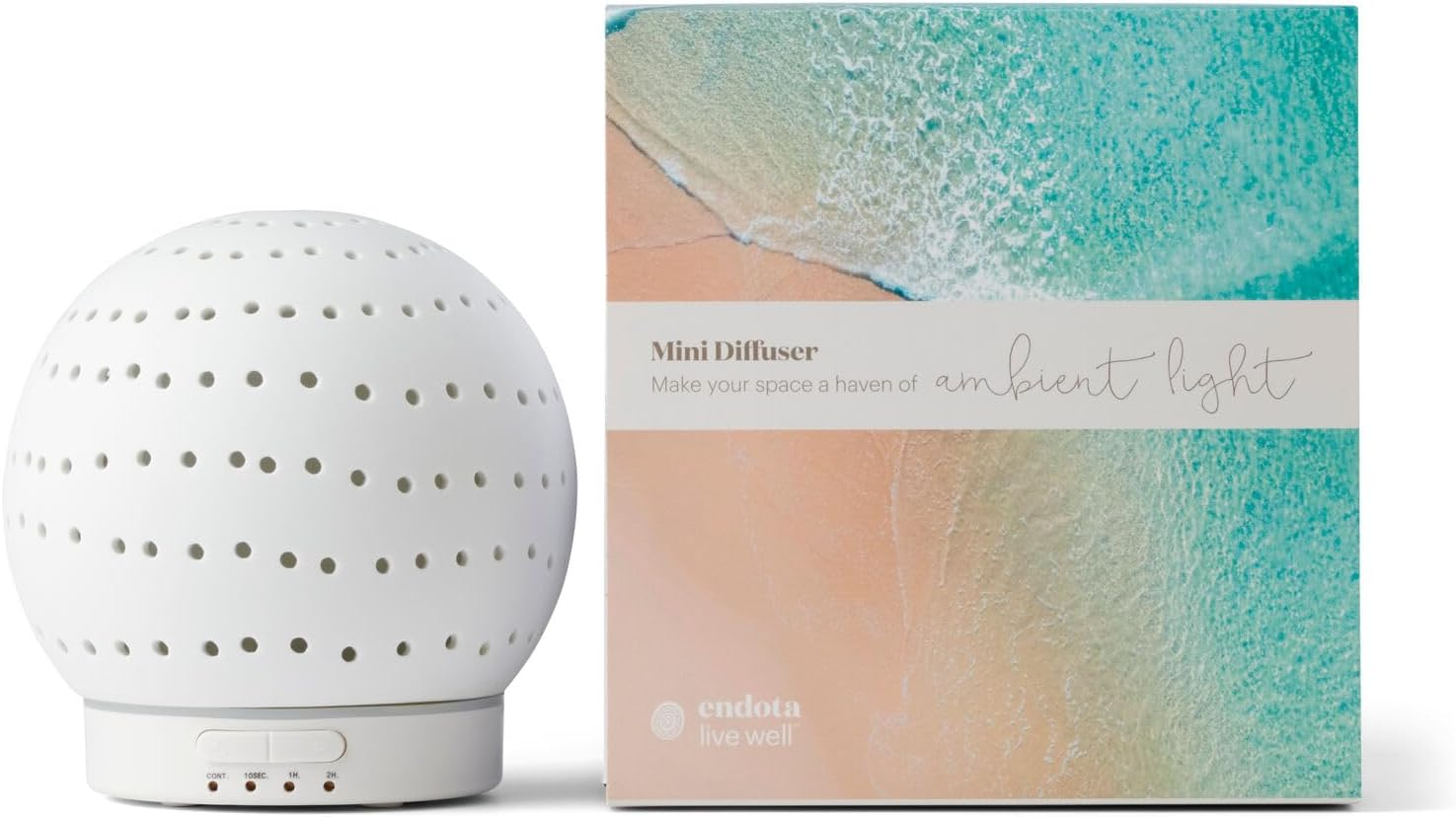 Endota Live Well Mini Ceramic USB Diffuser, a Calming, Mini Ceramic USB Diffuser to Make Every Night Feel like Bliss. image number 5