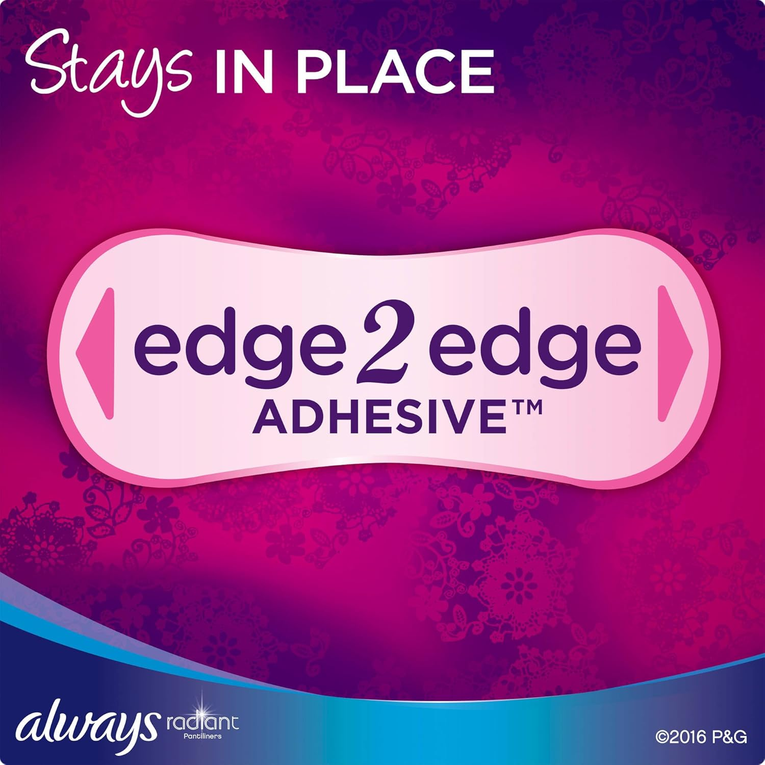 Always Radiant Pantiliners, Regular, Unscented, 96 Liners (Pack of 2) image number 6