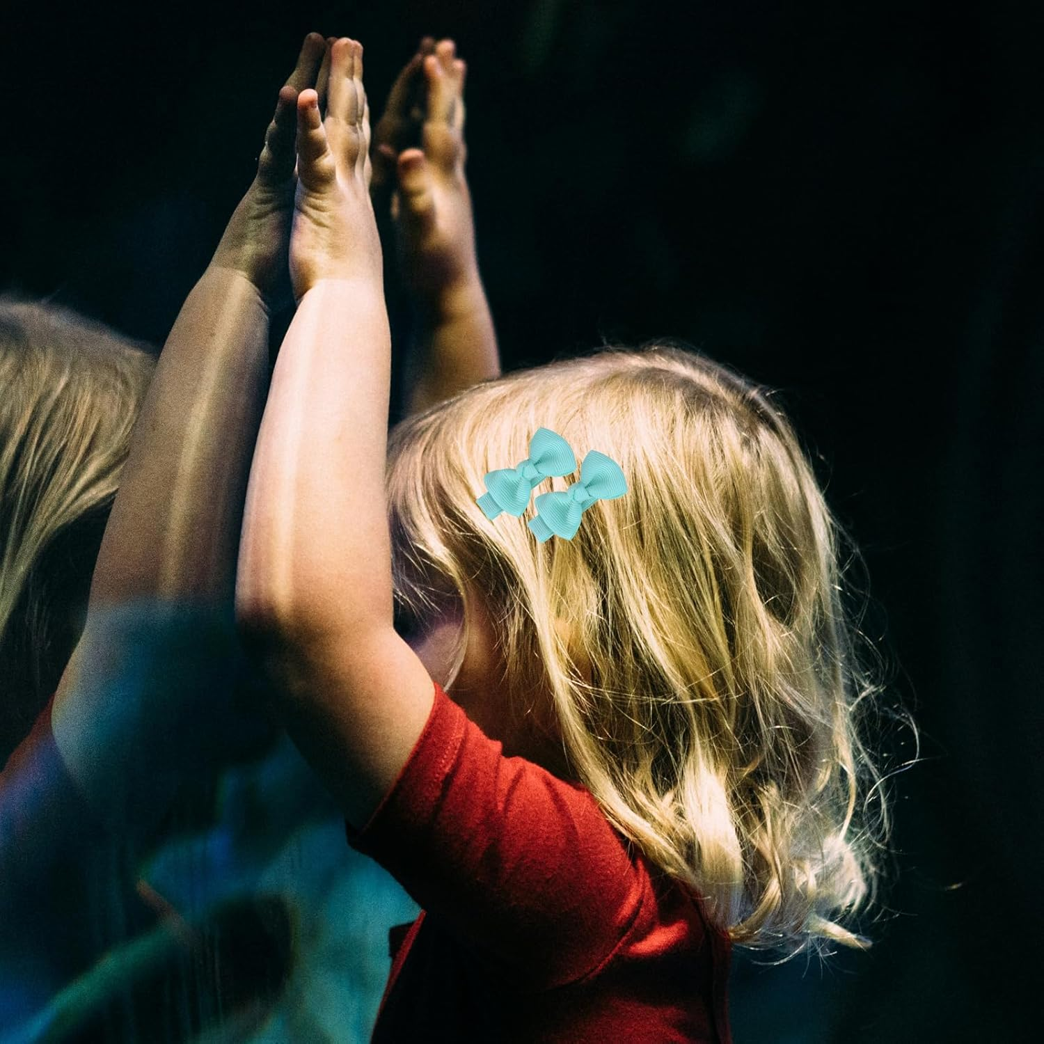 40Pcs Baby Girls Hair Clips, 20 Pairs Alligator Clips for Kids, Non-Slip Hair Barrettes with Cute Bows Clips, Toddler Hair Accessories for Daily Use & Party