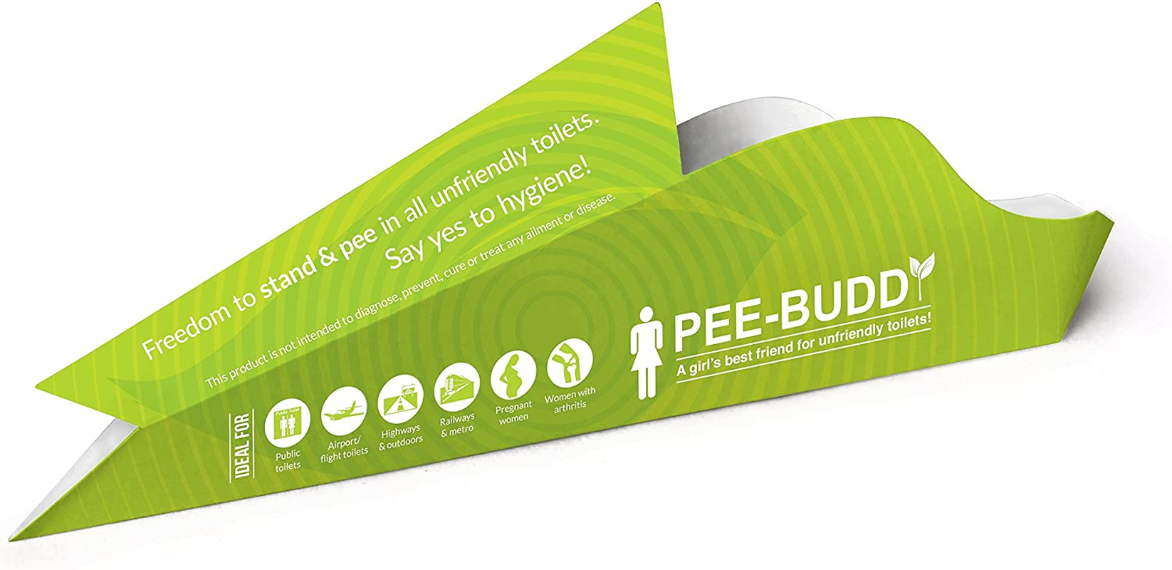 PEE BUDDY 40 Funnels Female Urination Device | No Mess Disposable Urinal Funnel | Travel, Camping, Hiking, Festivals, and Outdoor Activities | Paper Based Stand and Pee Funnel for Women, Girls image number 5