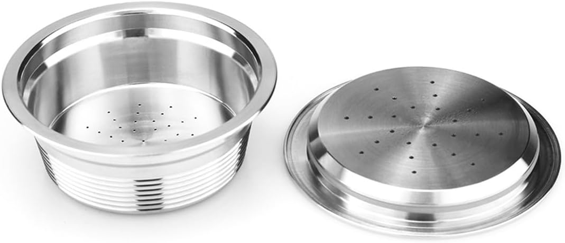 XBERSTAR Metal Coffee Reusable Capsules Filter Pods for LAVAZZA a MODO MIO JOLIE (Stainless Steel) image number 3