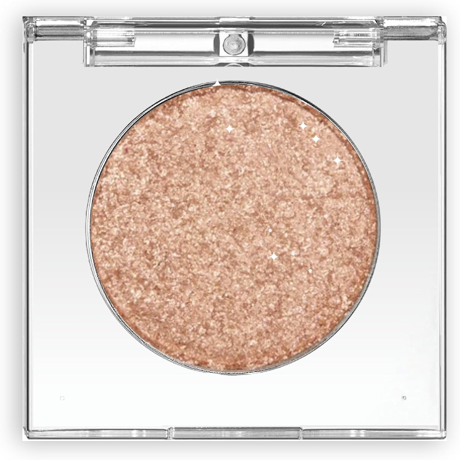 Okerker Shimmer Glitter Eyeshadow Palette, Korean Eye Glitter Makeup, Ultra-Blendable, Sparkle Silver Champagne Gold Eye Shadow, Single Shade Metallic Pigmented Color image number 2