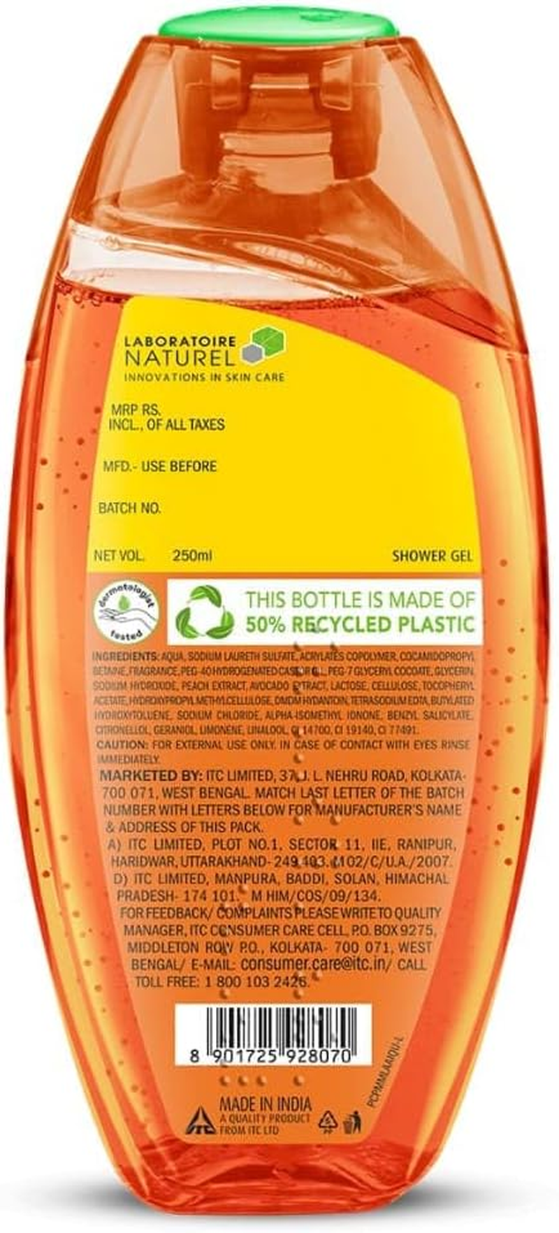 Fiama Di Wills Peach and Avocado Deep Moisturize Shower Gel, 250Ml