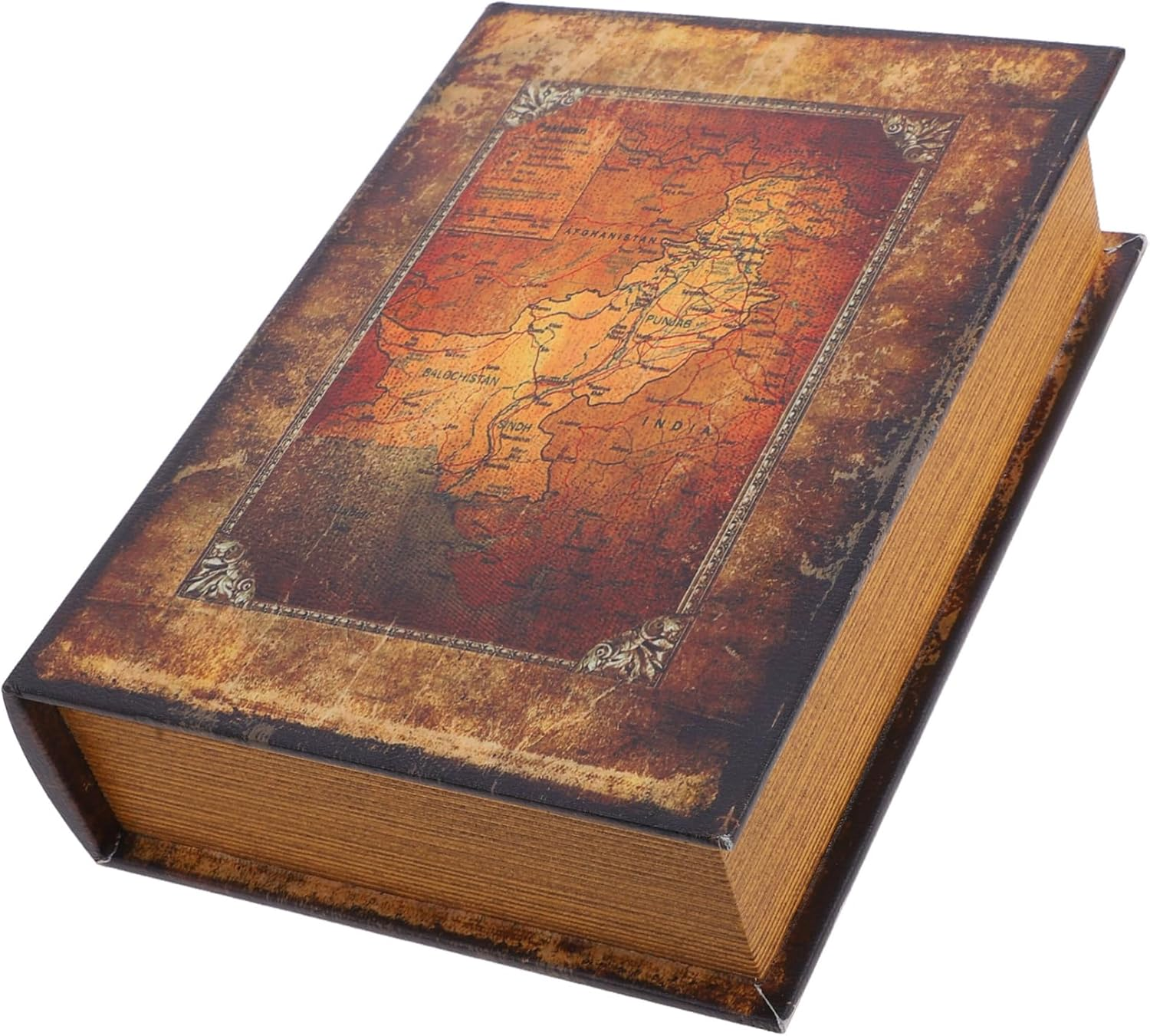 Luxshiny Fake Book Jewelry Box Large Simulation Book Shaped Key Storage Organizer Lid Decorative Home Ornament for Living Room and Shelf Display