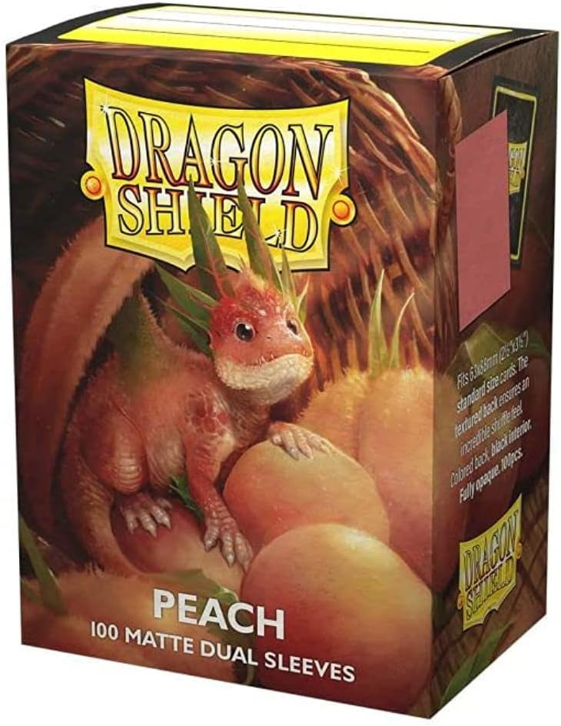 Dragon Shield Matte Dual Card Sleeves 100-Pieces, Standard Size, Peach