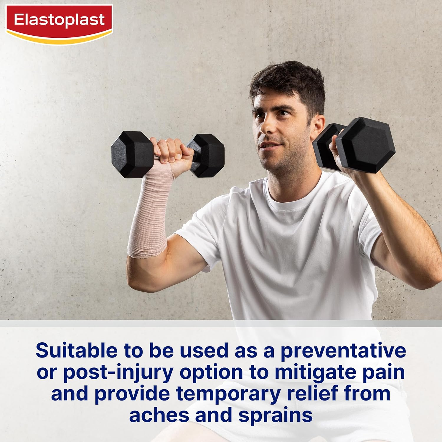 Elastoplast Elastic Tubular Support Bandage Size Medium D (1 Pack) | 1M Length | 25-43Cm Circumference | Suitable for Wrists, Ankles & Elbows | Compression Tube Bandage | Supportive Sleeve image number 1