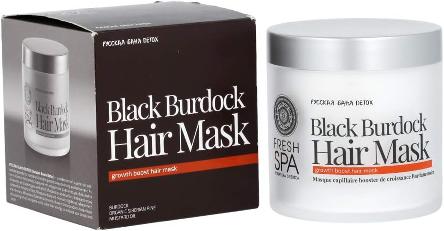 Natura Siberica Natura Siberica Maska Stymulująca Wzrost Włos&oacute;w Black Burdock Ruska Bania Detox Natura Siberica