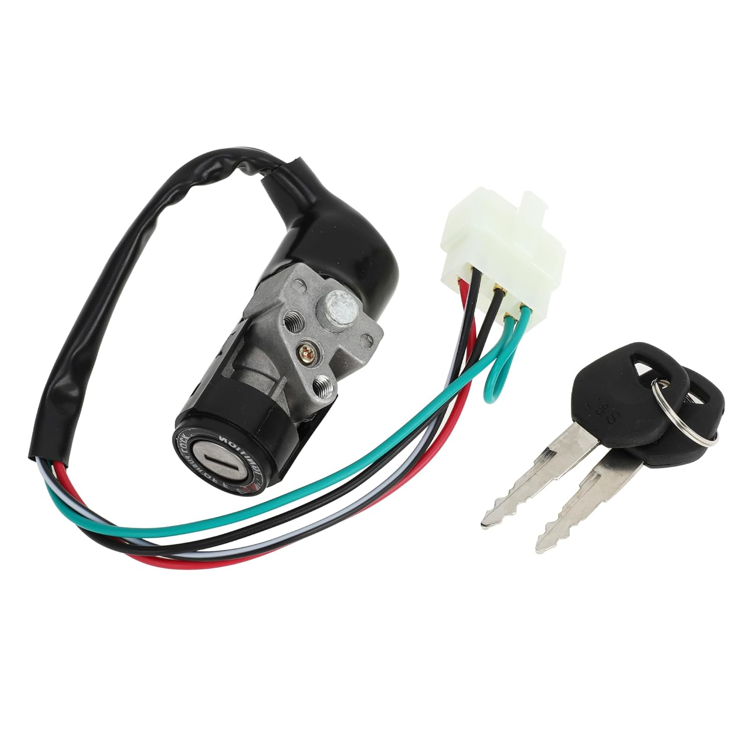Uxcell Motorcycle Scooter Security 5 Wires Ignition Switch Lock W 2 Keys Set for GY6 125 image number 3