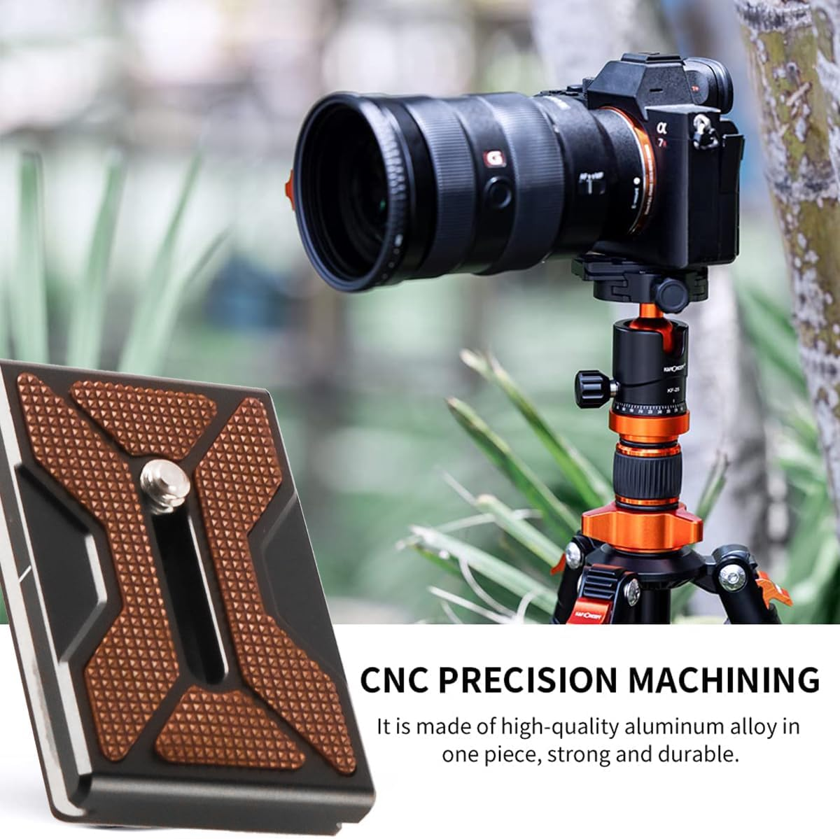 VOANZO Camera Quick Release Plate Aluminum Quick Release Plate with 1/4'' Thread Quick Release System for Most Tripod image number 2