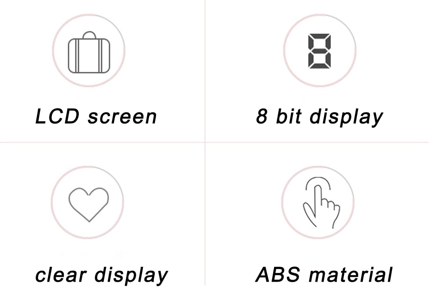 Mini Calculators, Electronic Desktop Calculator Handheld 8 Digit with LCD Display Sensitive Button Solar Battery Dual Power for Office School Business Calculating(Red) image number 2