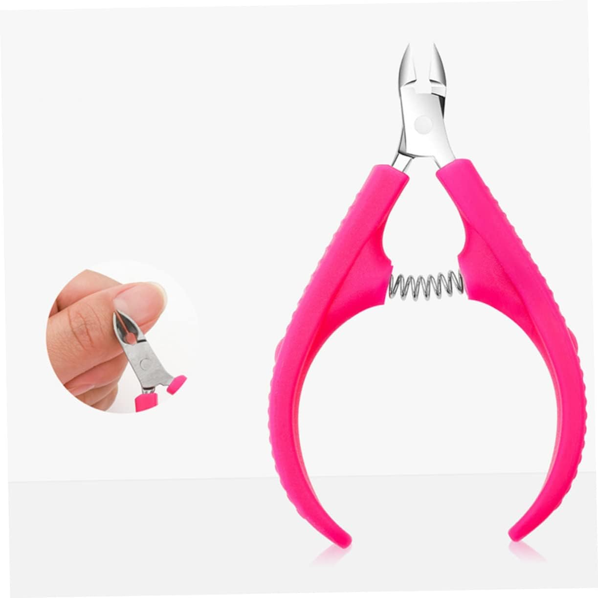 2Pcs Nail Cuticle Clippers Stainless Steel Non-Slip Portable Cuticle Trimmer Dead Skin Remover for Manicure Household Use image number 2