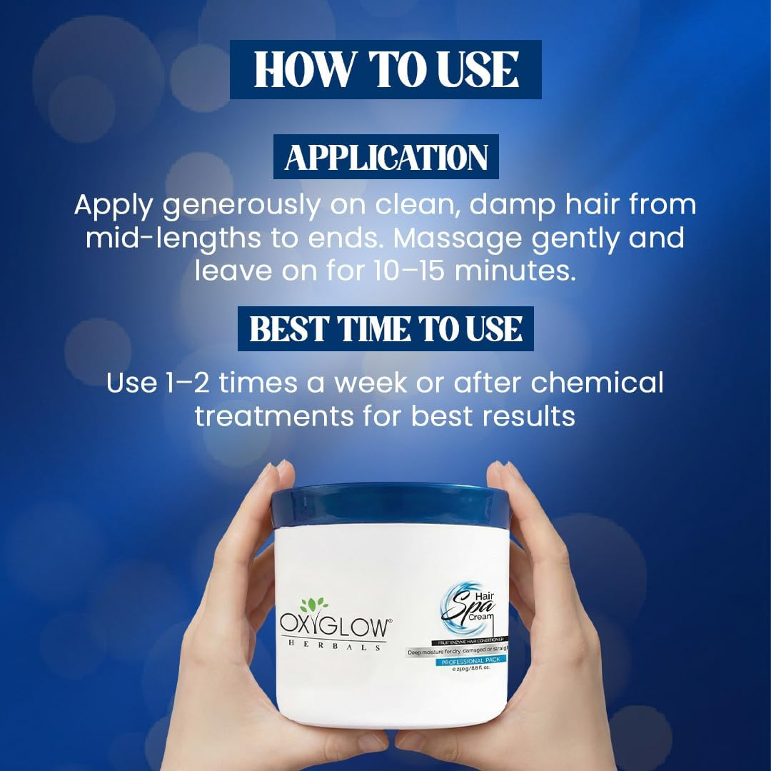 Oxyglow Herbals Hair Spa Cream|Revitalizes Dry Scalp|Normalize Oil Secretions|Deep Nourishment for Roots & Smoothesn Hair|250Grams image number 4