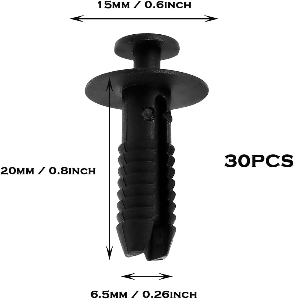 30PCS Car Bumper Fender Retainer Clips 1400806 51111964186 Compatible with BMW 3Er E30 E36 E46 5Er E39 E60 Compatile with Opel Corsa Limosine Signum Omega Insigna