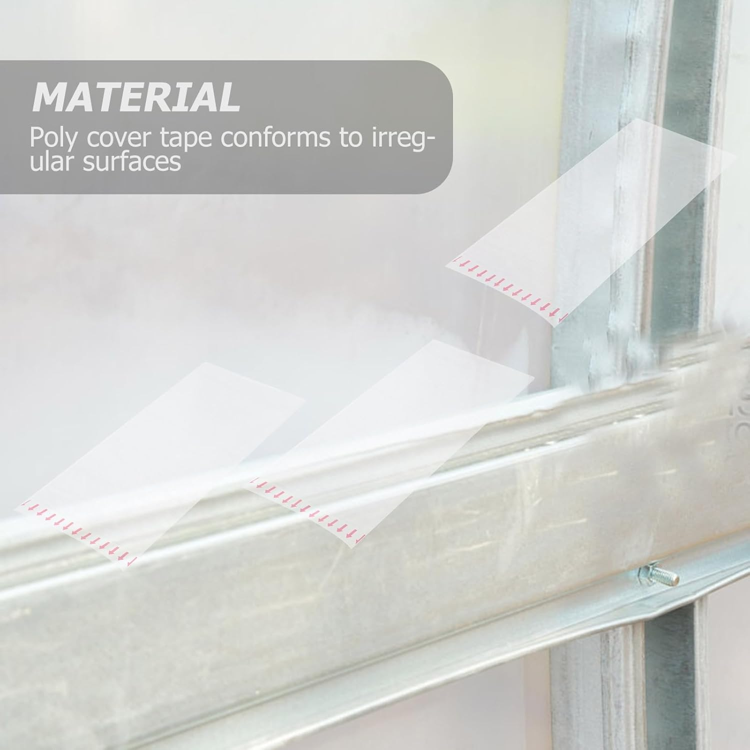 TEHAUX Greenhouse Repair Tape, 2.36 X 32.8Ft Reinforced Clear Plastic Film Tape, for Greenhouses and Plastic Sheeting, Polyethylene Film Tape for Seaming & Splicing image number 5