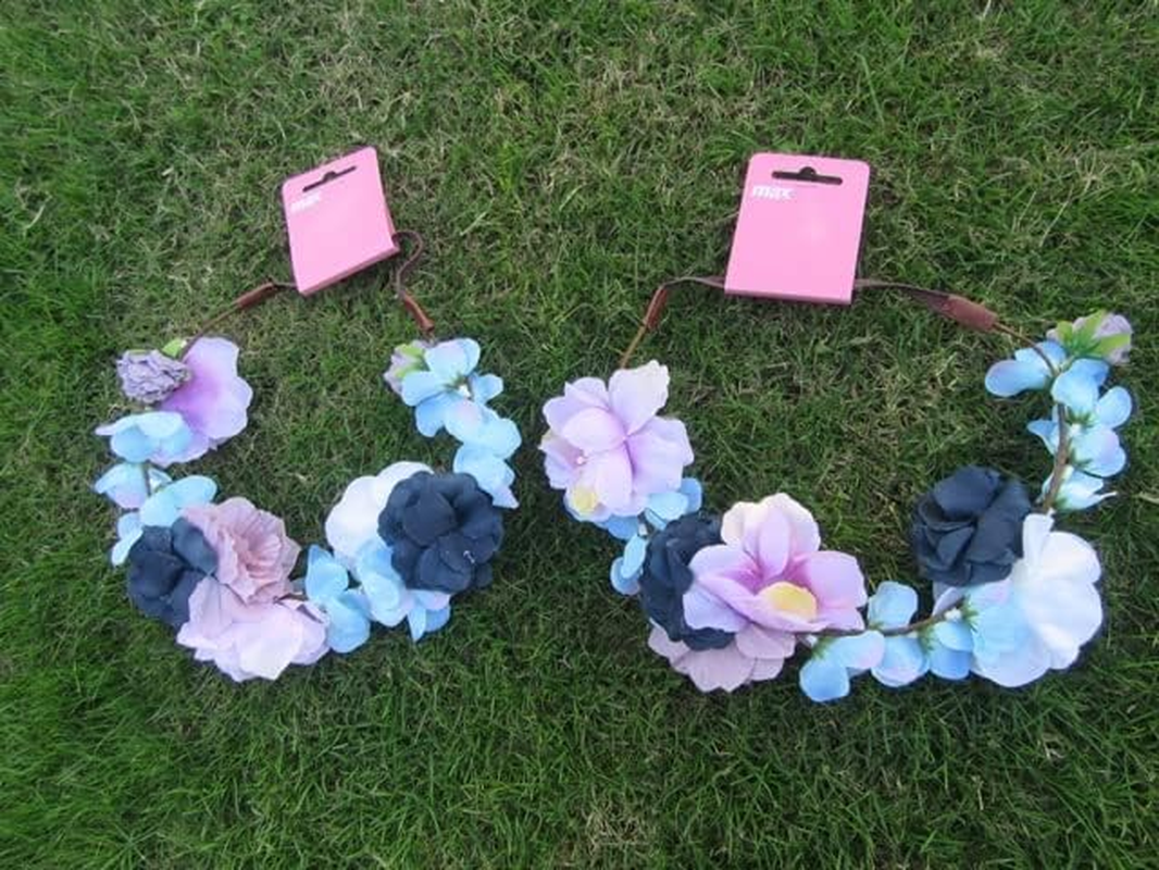 3Pcs Floral Headpiece Hair Garland Wreath Flower Party Favor image number 1