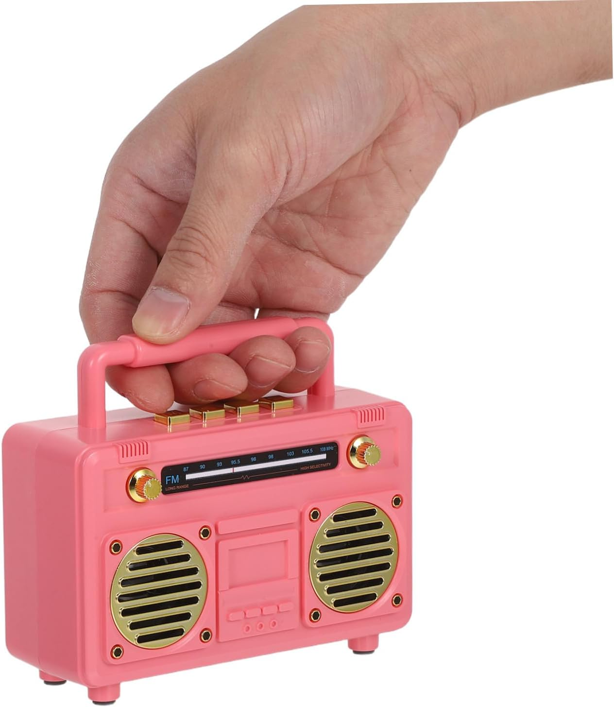 LRXIYODE Portable Retro Radio Speaker Mini Wireless Subwoofer Music Player for Outdoor Camping Home Desk Decor with Long Battery Life and Compact Design image number 3