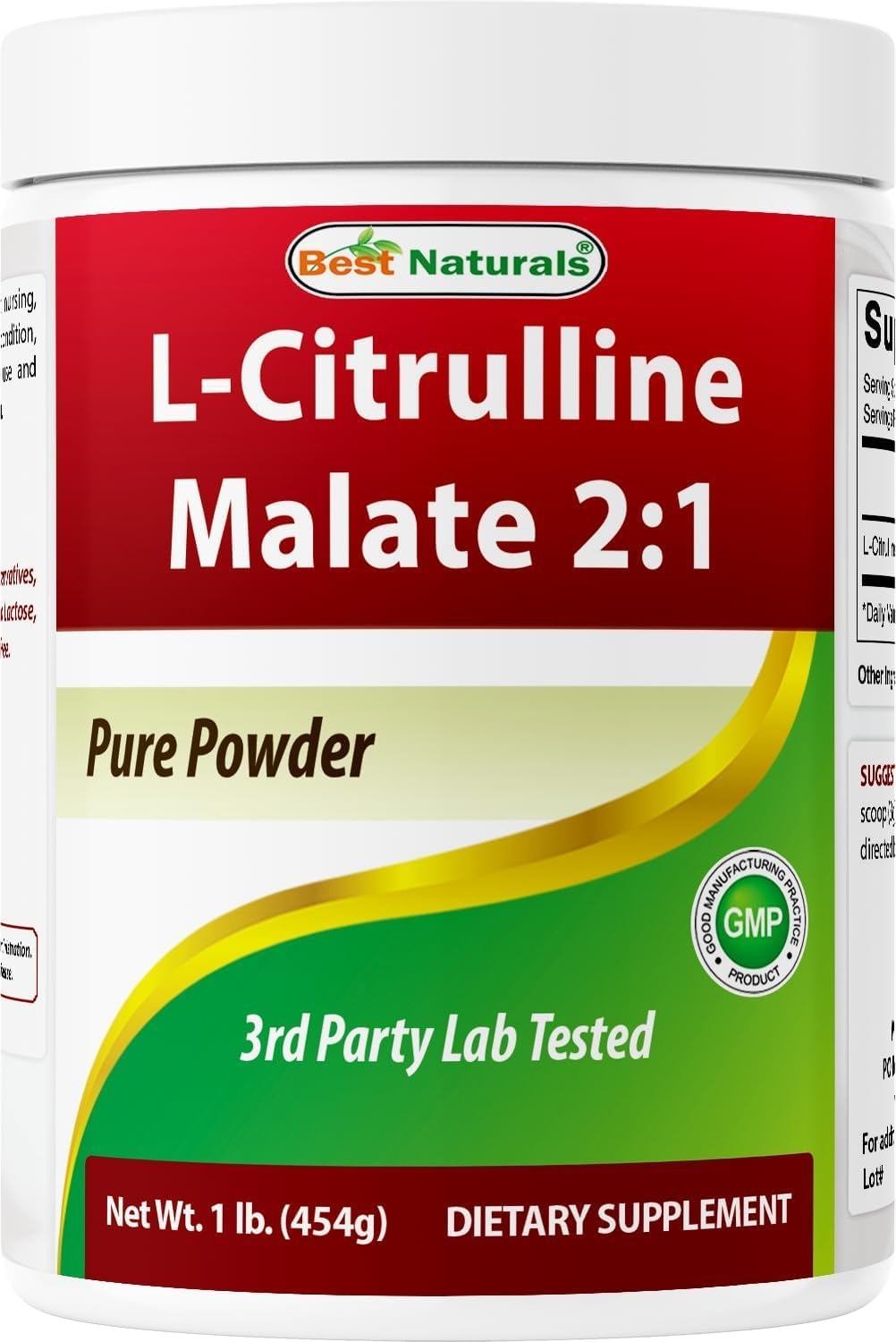 Best Naturals L-Citrulline Malate 2:1 Powder 1 Lb image number 1