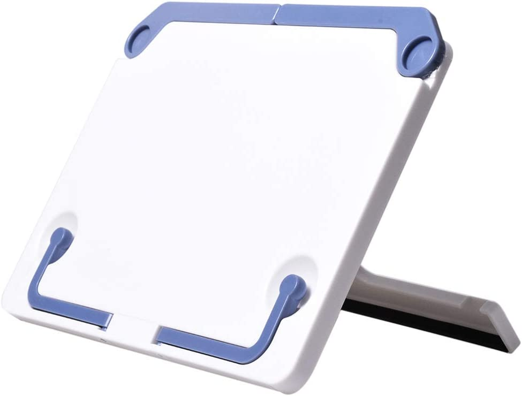 SAYEEC Desktop Book Holder Reading Stand Adjustable Book Rest Plastic Fodable Music Rack Portable Cookbook Holder Desk Bookstand for Reading Children Office Home image number 3