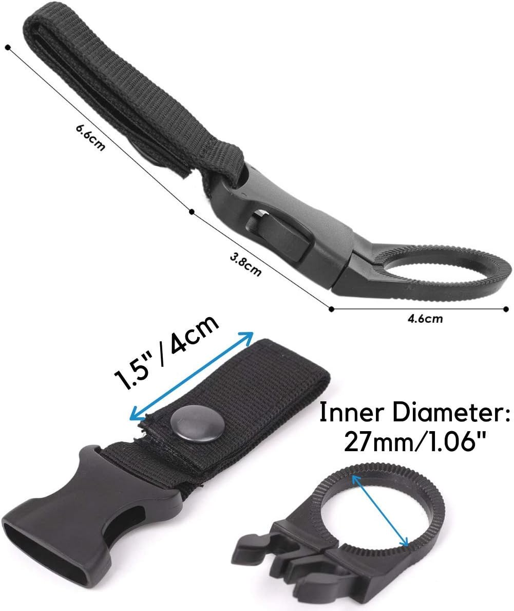 Flammi 3Pcs Hanging Buckle Portable Water Bottle Ring Holder Mineral Water Bottle Clip for Backpack Belt Outdoor Camping Hiking Traveling image number 3