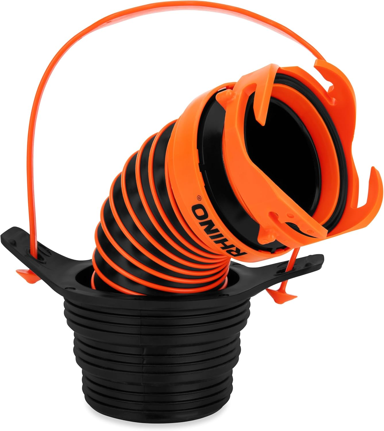 Camco Flexible 3-In-1 Sewer Adapter Hose Seal -Flexible Fitting That Makes Connection to a Sewer Inlet Simple and Less Hands On! (39318), Black image number 6