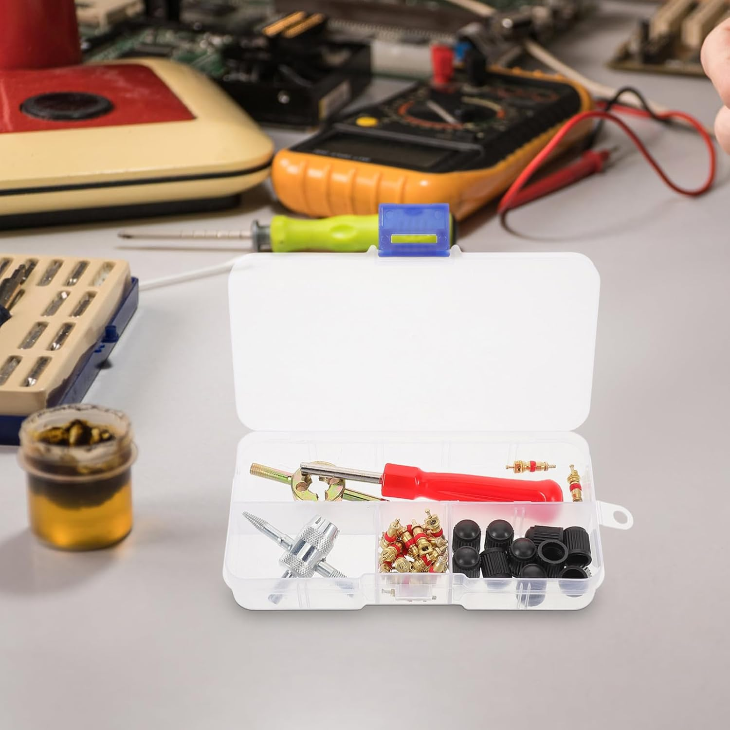 CHILDWEET Valve Core Tool Kit Tire Valve Stem Tool Motorcycle Core Wrench Automotive Repair Kit image number 5