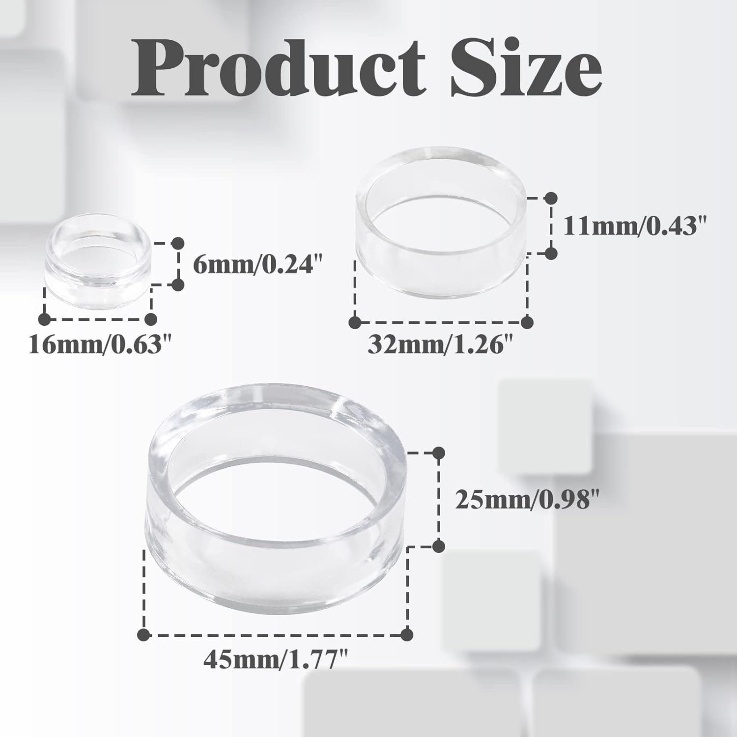 Coufce Acrylic Sphere Stand, Clear Ball Stand, round Spheres Display Stands for Golf Ball, Crystal Ball, Baseball, Softball, Marbles, (6Small+6Medium+6Large) image number 1