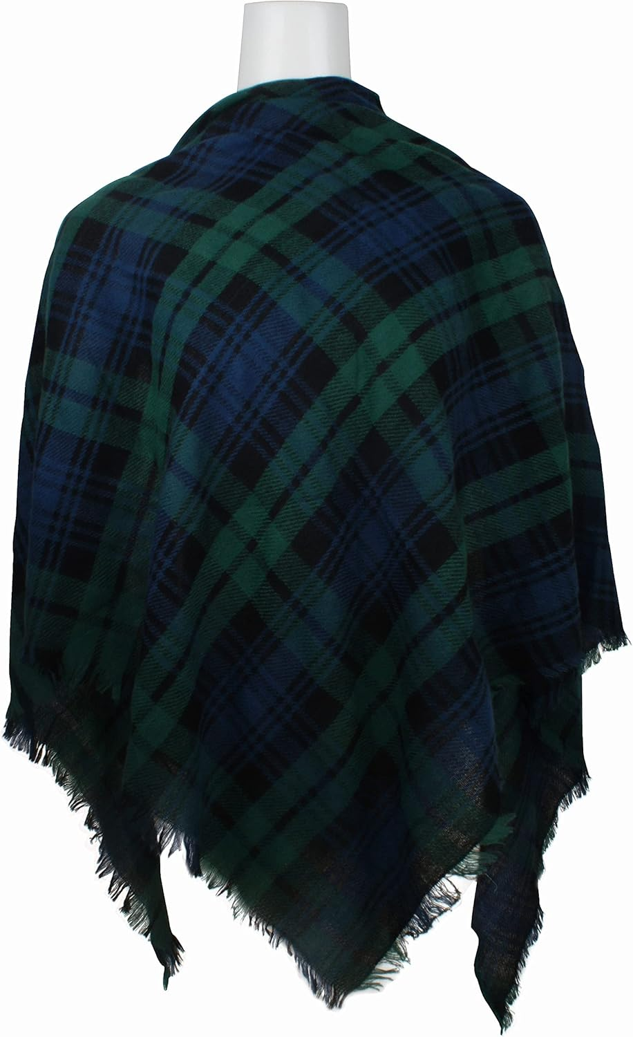 VIVIAN & VINCENT Triangle Fall Winter Soft Plaid Scarfs for Women Scarf Warm Shawls and Wraps - Christmas Red Green Tartan image number 3
