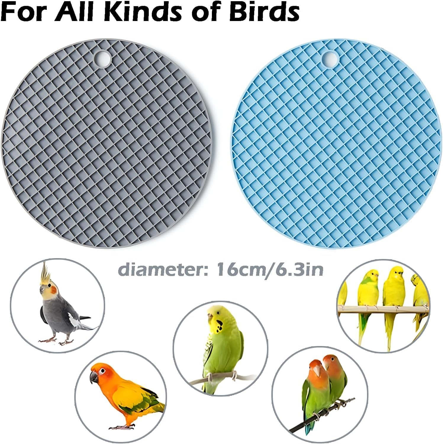 WADY 2Pcs Bird Foraging Puzzle, Slow Feeder Mats, Interactive Parrot Toys to Increase Feeding Time, Enrichment for Parakeet, Cockatiel, African Grey, Conure, Budgies image number 5