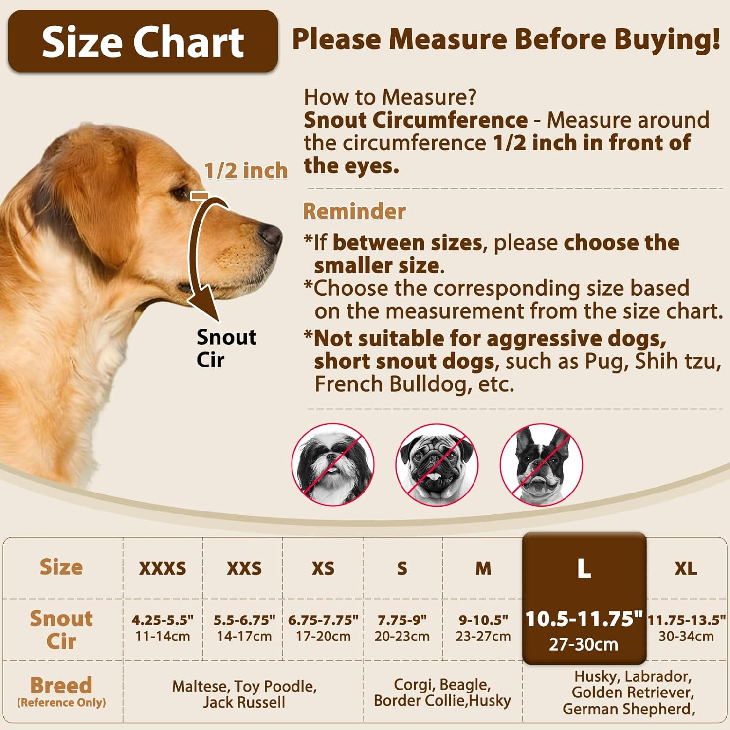 Nylon Muzzle for Small Medium Large Dogs, Breathable and Drinkable Muzzle for Barking and Anti-Barking (Grey, L) image number 3