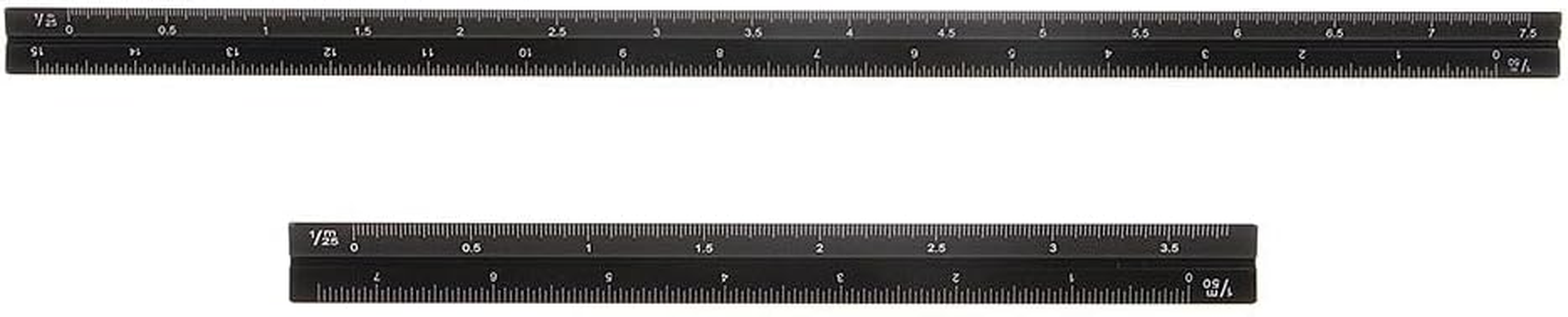6 Aluminum Triangular Metric Scale Ruler for Engineer, 15Cm image number 5