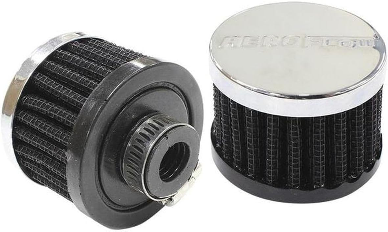 Aeroflow AF2871-1330 1/2" Univ Clamp on Filter 2" OD,1-1/2" High,Chrome Top