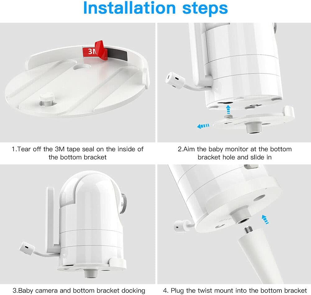 HOLACA Flexible Twist Mount Holder for Infant Optics DXR-8/ DXR-8 PRO Baby Monitor image number 5