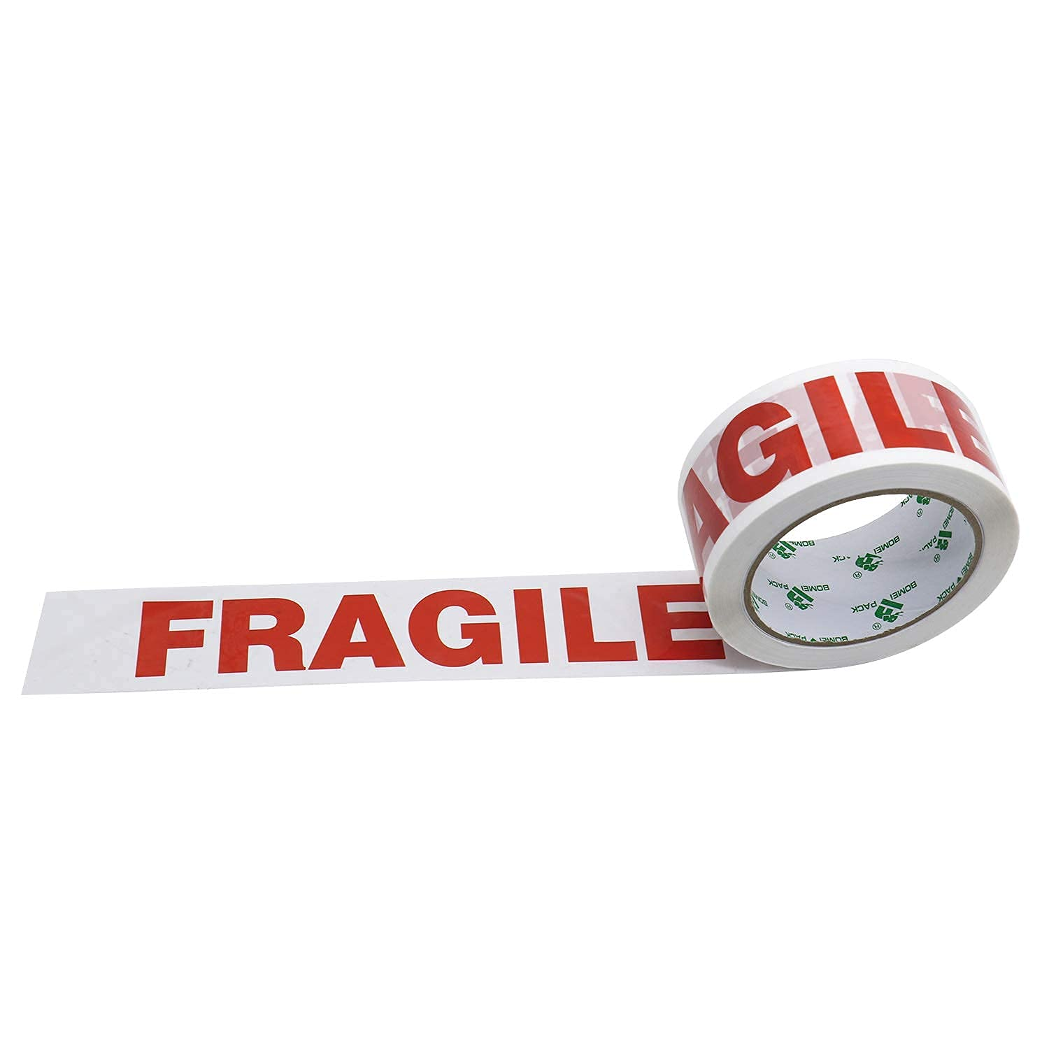 Fragile Tape Carton Box Packing Tape for Handle with Care Sealing and Shipping, White & Red, 6 Rolls 48Mm X 75M per Roll, BOMEI PACK image number 4