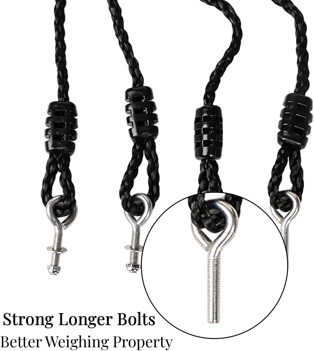 Kids Spider Web Tree Swing Net Swing Multi-Strand Ropes Support 660 Lbs 80 Inch Length Adjustable Platform Saucer Tree Hanging Swing Ropes for Replacement - Pack of 2 image number 5